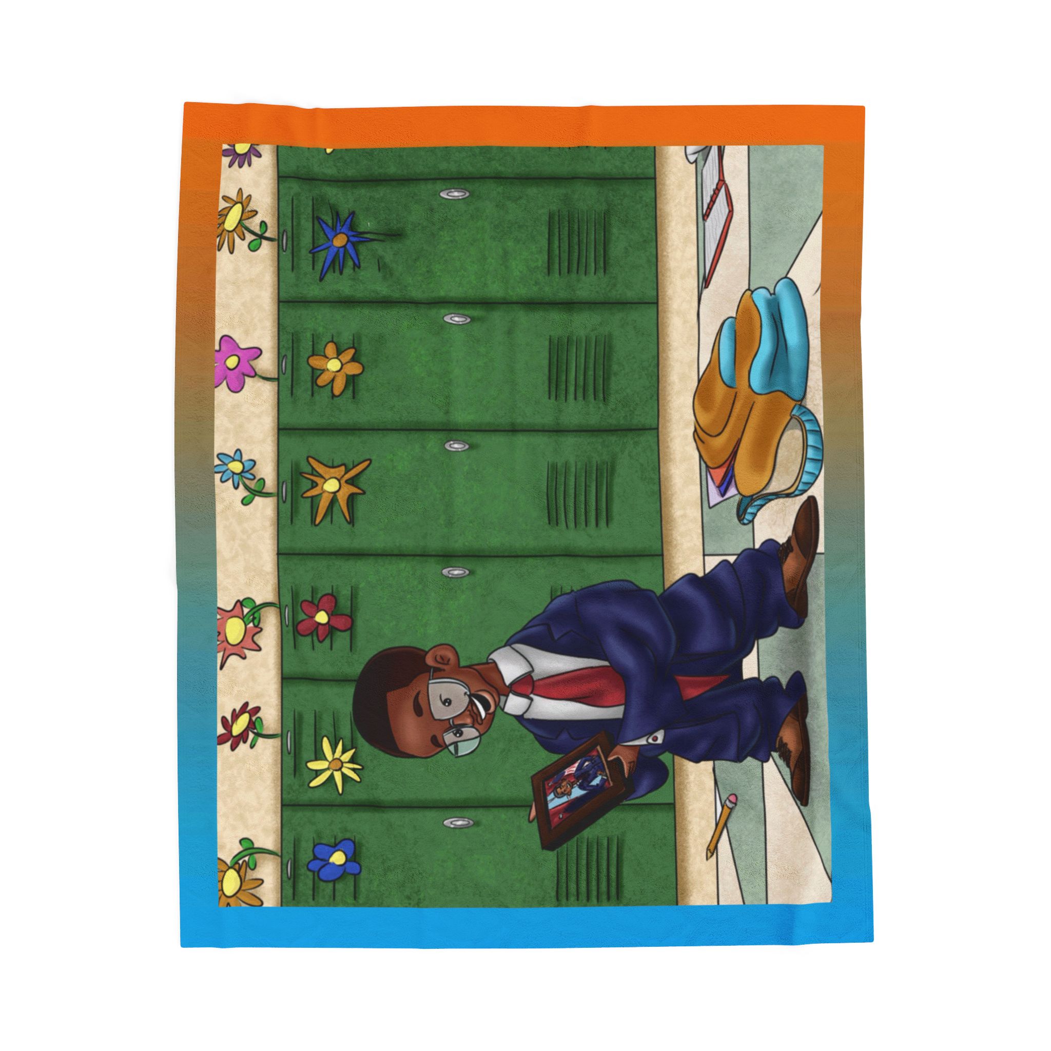 Black Character Blanket - President boy - Black Boy, Black Boy - Velveteen Plush Blanket, Xmas Blankets, Bedroom Blanket, Boys Bedroom - Image 5