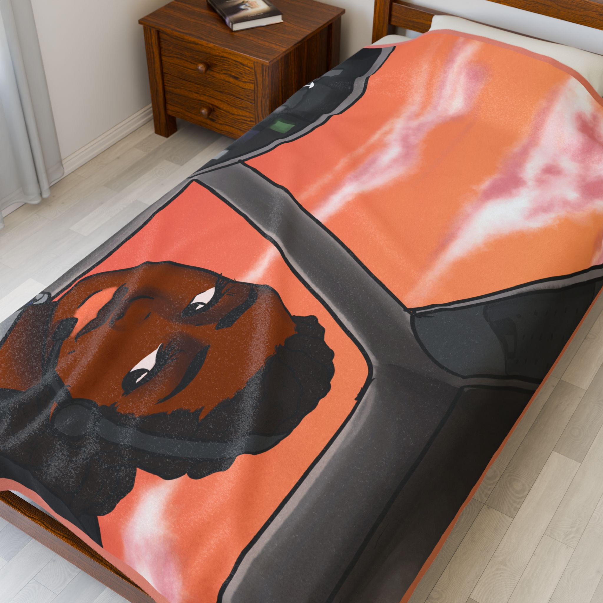 Black Character Blanket - Pilot Woman - Black Girl, Black Girl - Velveteen Plush Blanket, Xmas Blankets, Bedroom Blanket, Girls Bedroom - Image 11