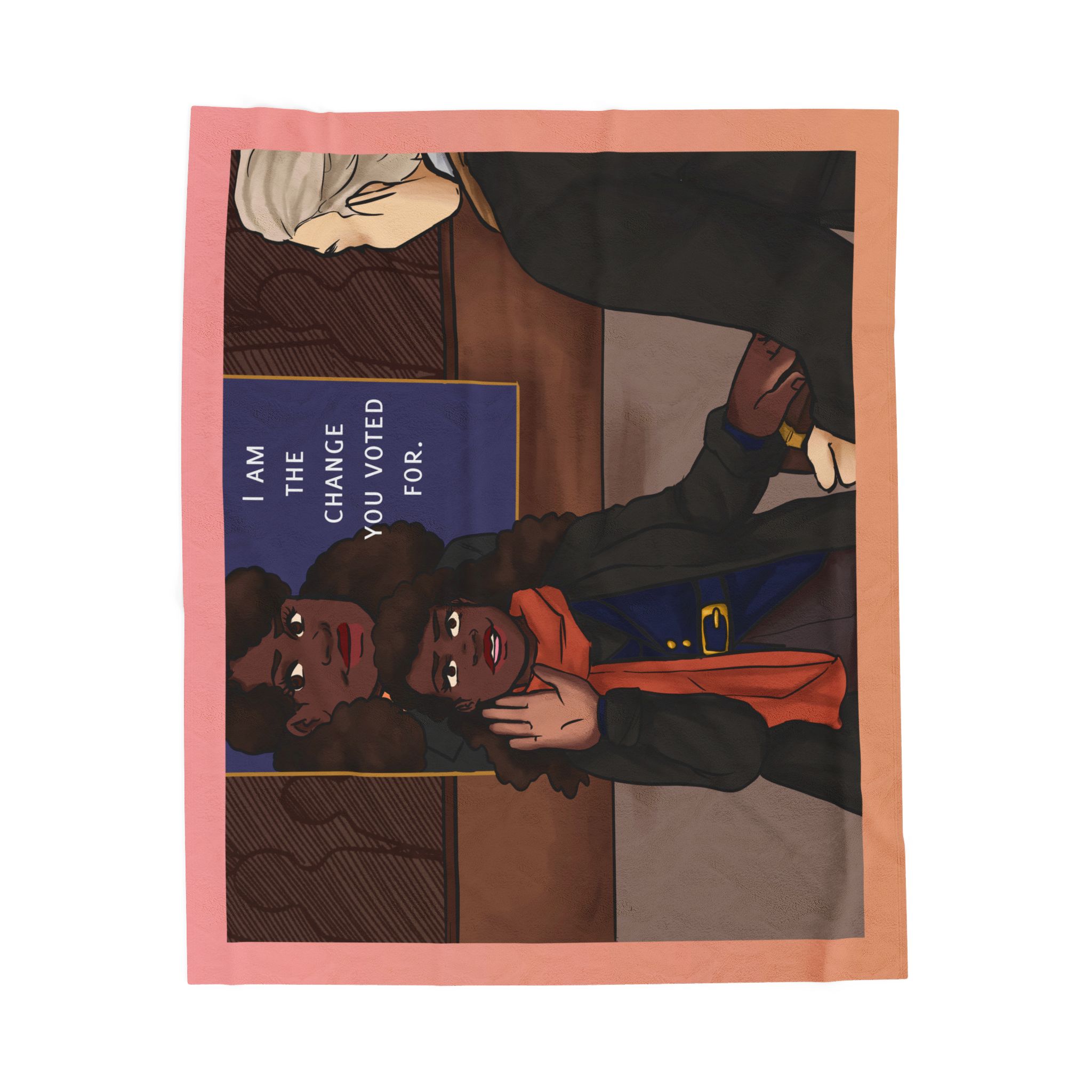 Black Character Blanket -President Woman - Black Girl, Black Girl - Velveteen Plush Blanket, Xmas Blankets, Bedroom Blanket, Girls Bedroom - Image 5