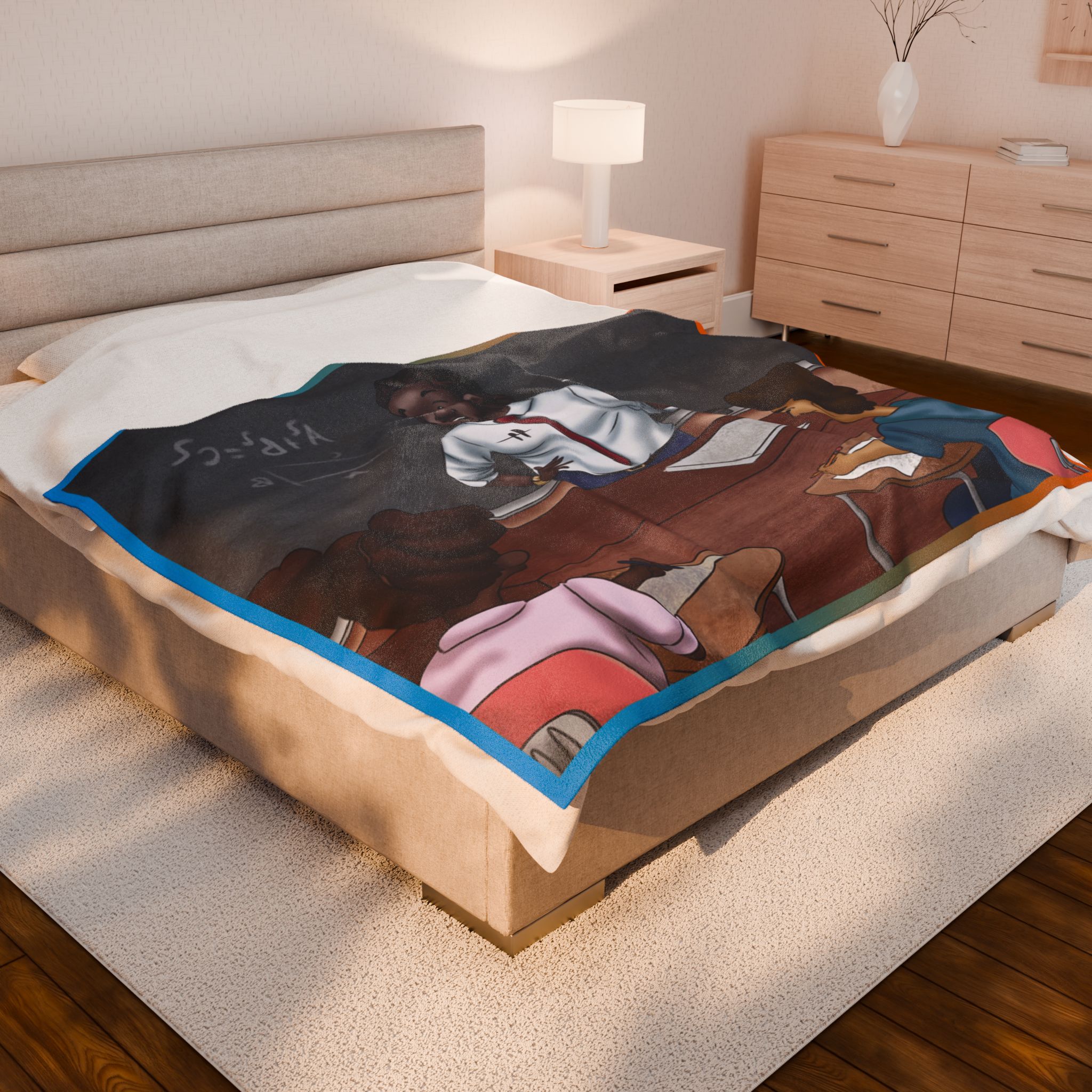 Black Character Blanket - Teacher man - Black Boy, Black Boy - Velveteen Plush Blanket, Xmas Blankets, Bedroom Blanket, Boys Bedroom - Image 12